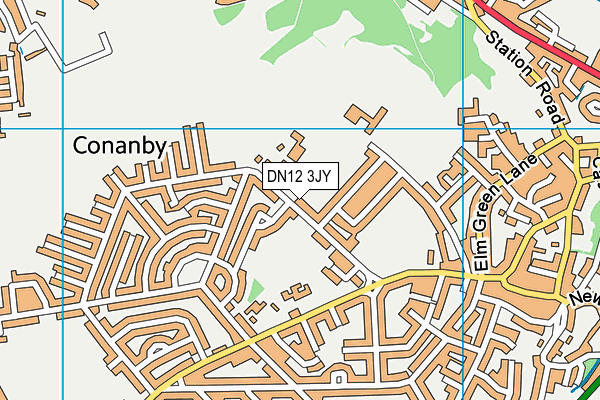 Rowena Academy map (DN12 3JY) - OS VectorMap District (Ordnance Survey)