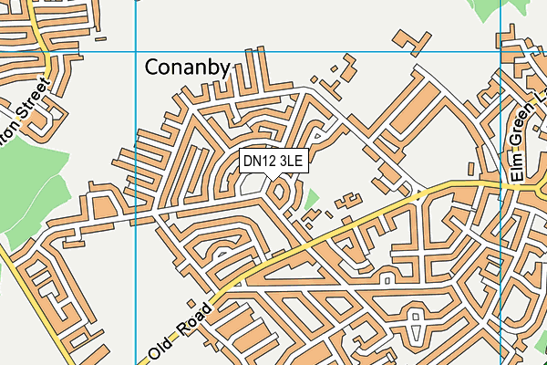 DN12 3LE map - OS VectorMap District (Ordnance Survey)