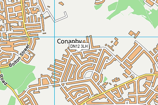 DN12 3LH map - OS VectorMap District (Ordnance Survey)