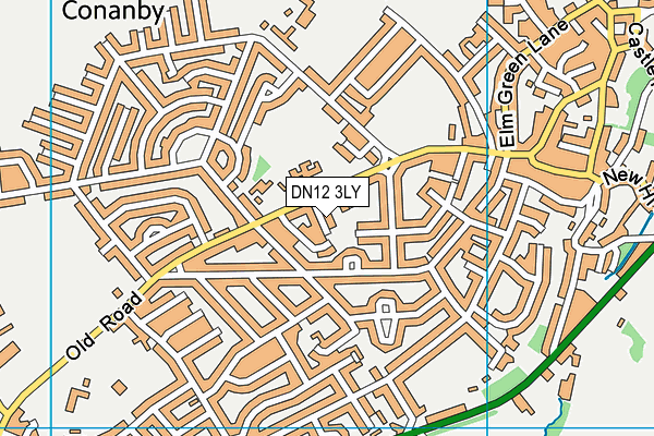 DN12 3LY map - OS VectorMap District (Ordnance Survey)