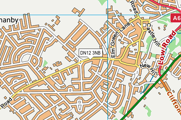 DN12 3NB map - OS VectorMap District (Ordnance Survey)