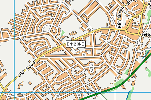 DN12 3NE map - OS VectorMap District (Ordnance Survey)