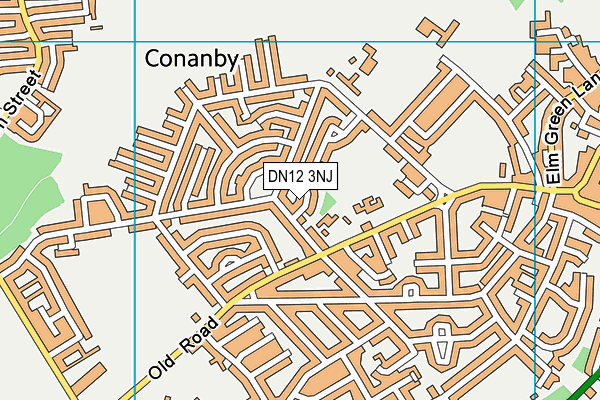 DN12 3NJ map - OS VectorMap District (Ordnance Survey)