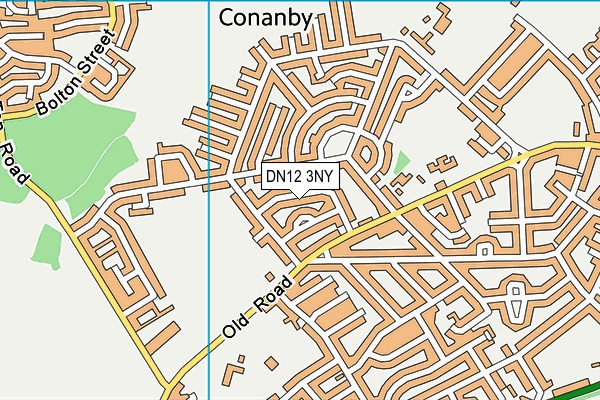 DN12 3NY map - OS VectorMap District (Ordnance Survey)