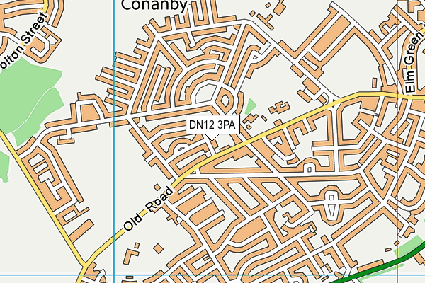 DN12 3PA map - OS VectorMap District (Ordnance Survey)