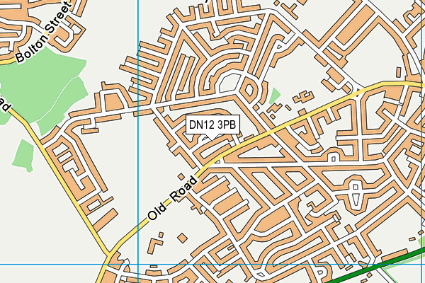 DN12 3PB map - OS VectorMap District (Ordnance Survey)