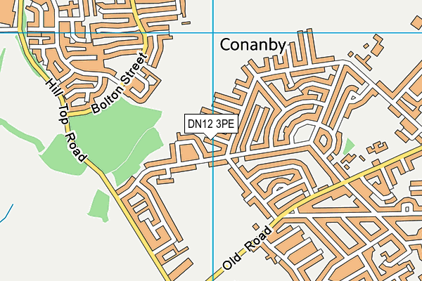 DN12 3PE map - OS VectorMap District (Ordnance Survey)