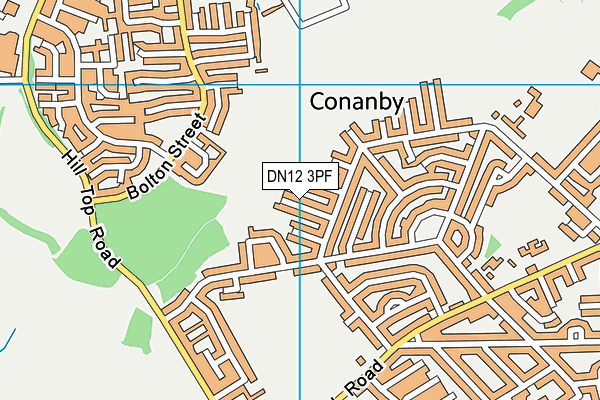 DN12 3PF map - OS VectorMap District (Ordnance Survey)
