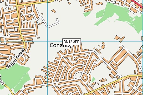 DN12 3PP map - OS VectorMap District (Ordnance Survey)