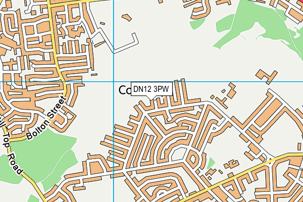 DN12 3PW map - OS VectorMap District (Ordnance Survey)