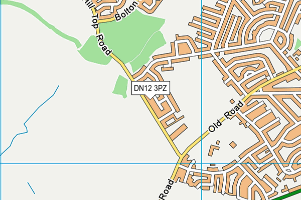 DN12 3PZ map - OS VectorMap District (Ordnance Survey)
