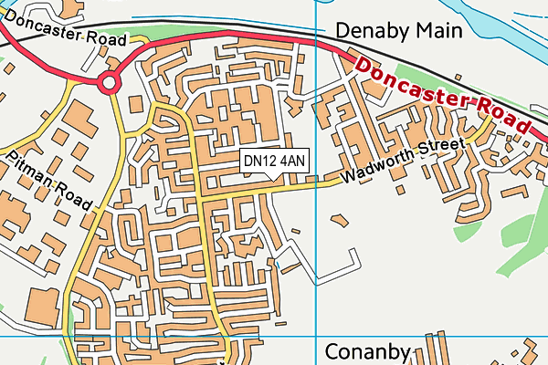 DN12 4AN map - OS VectorMap District (Ordnance Survey)