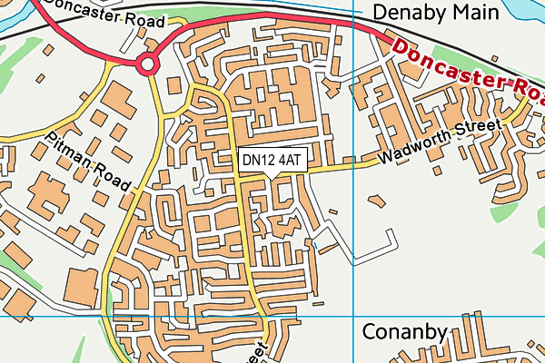 DN12 4AT map - OS VectorMap District (Ordnance Survey)