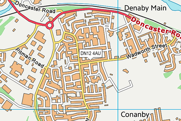 DN12 4AU map - OS VectorMap District (Ordnance Survey)