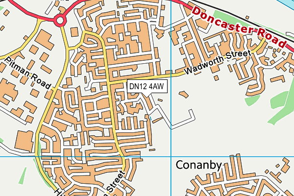 Denaby Main Jfc Junior Pitches map (DN12 4AW) - OS VectorMap District (Ordnance Survey)