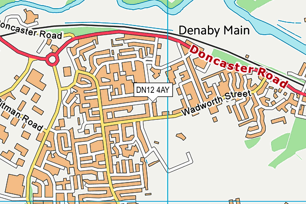 DN12 4AY map - OS VectorMap District (Ordnance Survey)
