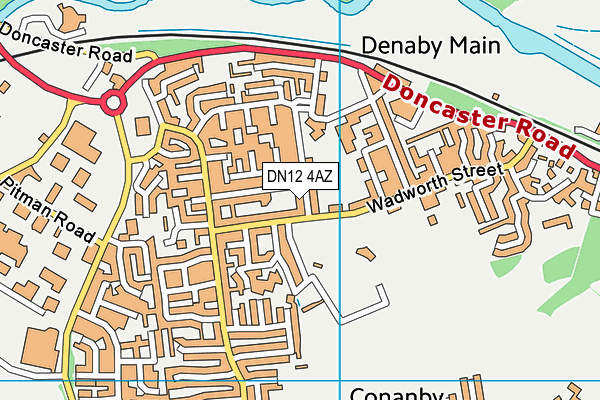 DN12 4AZ map - OS VectorMap District (Ordnance Survey)