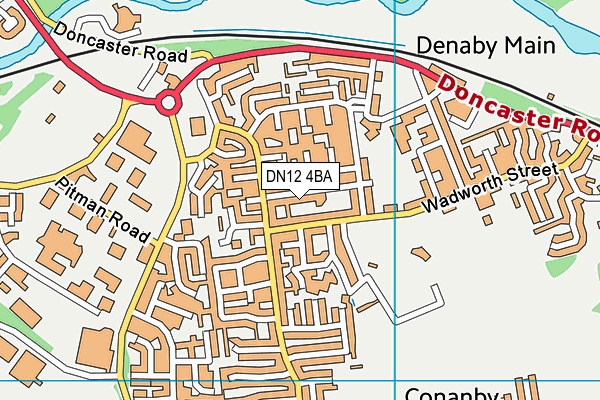 DN12 4BA map - OS VectorMap District (Ordnance Survey)