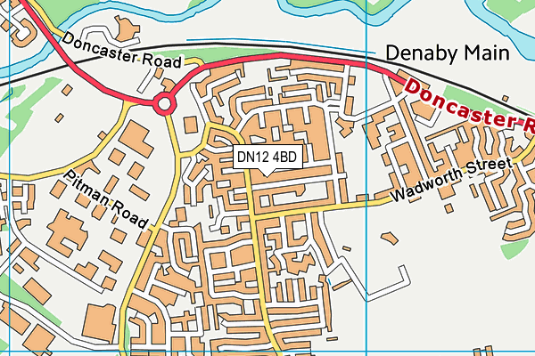 DN12 4BD map - OS VectorMap District (Ordnance Survey)