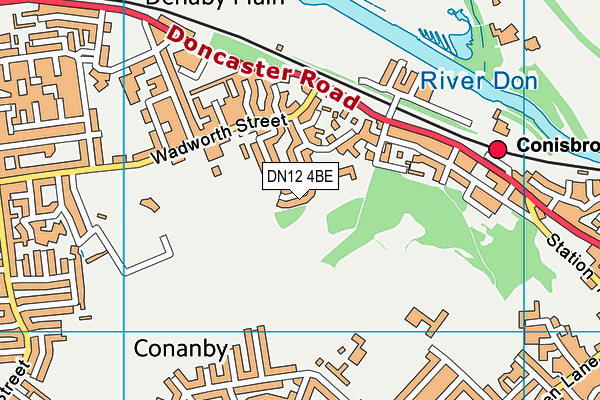 DN12 4BE map - OS VectorMap District (Ordnance Survey)