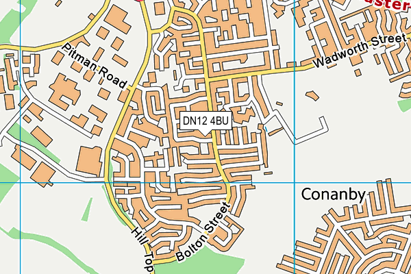 DN12 4BU map - OS VectorMap District (Ordnance Survey)