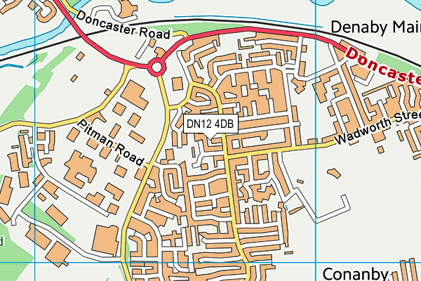 DN12 4DB map - OS VectorMap District (Ordnance Survey)