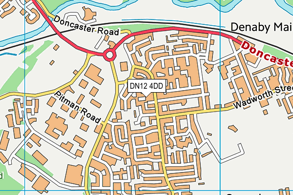 DN12 4DD map - OS VectorMap District (Ordnance Survey)