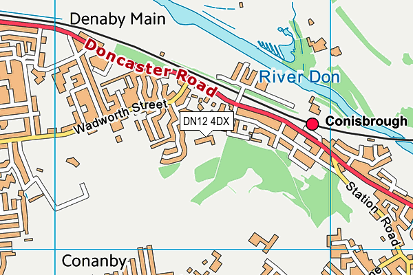 DN12 4DX map - OS VectorMap District (Ordnance Survey)