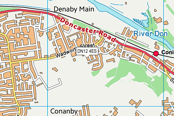 DN12 4ES map - OS VectorMap District (Ordnance Survey)