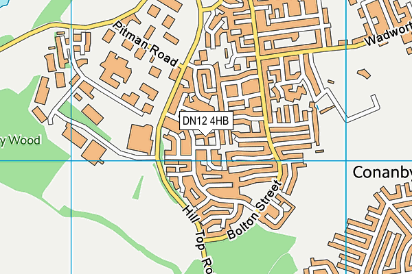 DN12 4HB map - OS VectorMap District (Ordnance Survey)