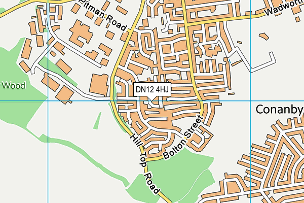 DN12 4HJ map - OS VectorMap District (Ordnance Survey)