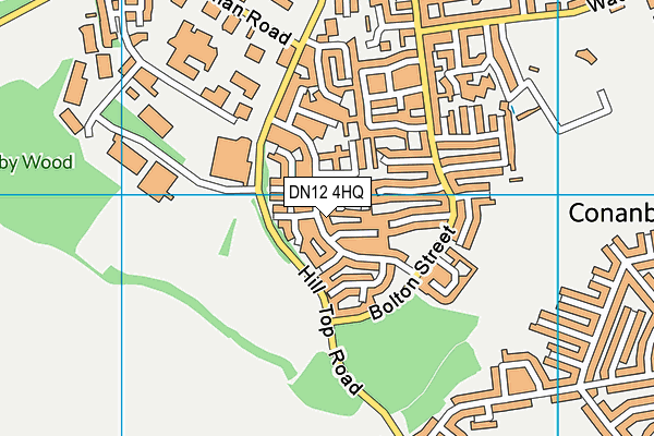 DN12 4HQ map - OS VectorMap District (Ordnance Survey)