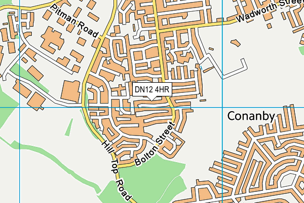 DN12 4HR map - OS VectorMap District (Ordnance Survey)