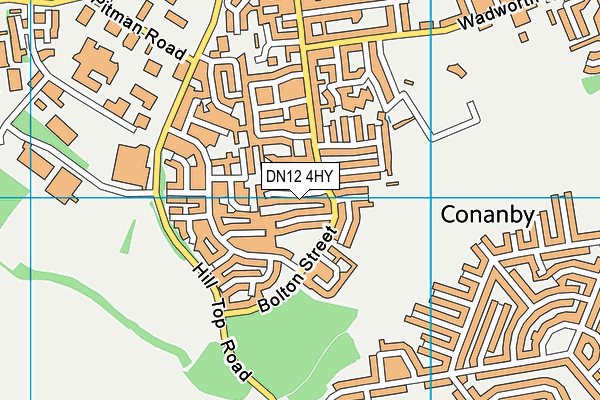 DN12 4HY map - OS VectorMap District (Ordnance Survey)