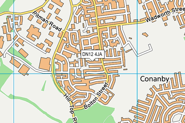 DN12 4JA map - OS VectorMap District (Ordnance Survey)