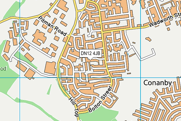 DN12 4JB map - OS VectorMap District (Ordnance Survey)