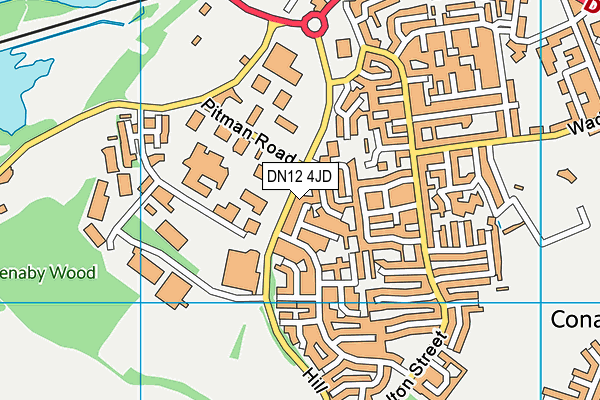 DN12 4JD map - OS VectorMap District (Ordnance Survey)