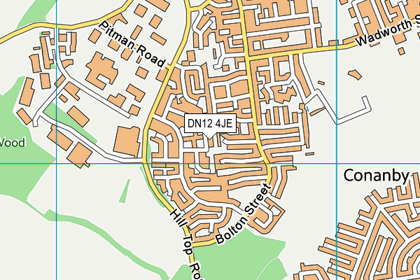 DN12 4JE map - OS VectorMap District (Ordnance Survey)