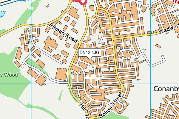 DN12 4JG map - OS VectorMap District (Ordnance Survey)