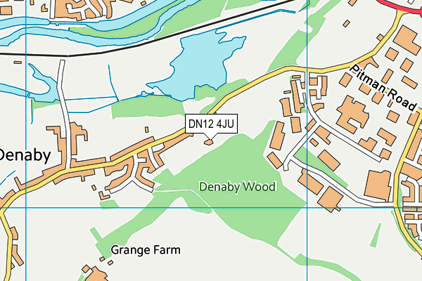 DN12 4JU map - OS VectorMap District (Ordnance Survey)