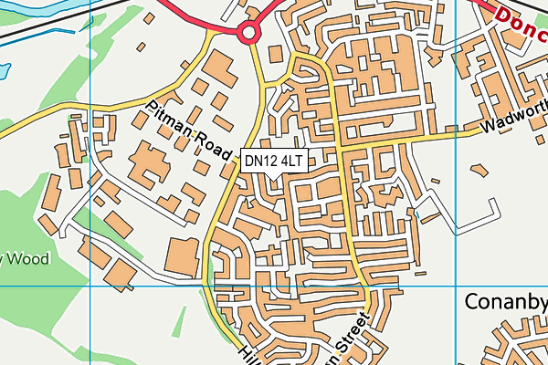 DN12 4LT map - OS VectorMap District (Ordnance Survey)