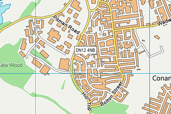 DN12 4NB map - OS VectorMap District (Ordnance Survey)