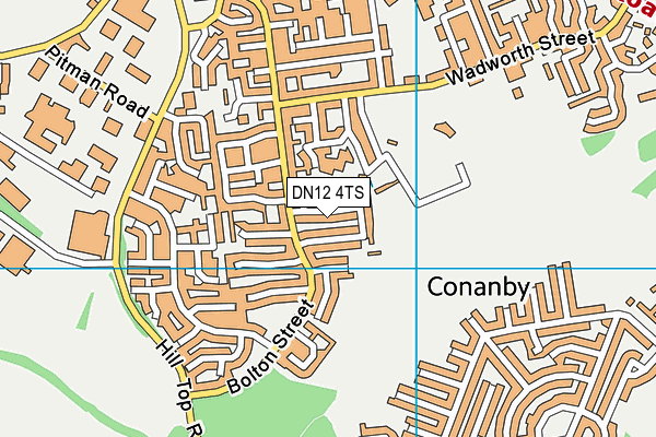 DN12 4TS map - OS VectorMap District (Ordnance Survey)
