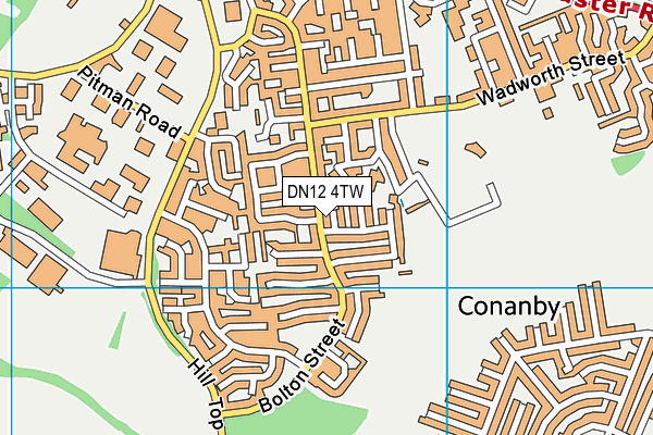 DN12 4TW map - OS VectorMap District (Ordnance Survey)