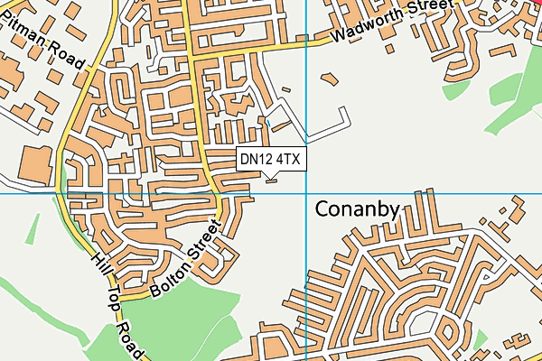 DN12 4TX map - OS VectorMap District (Ordnance Survey)