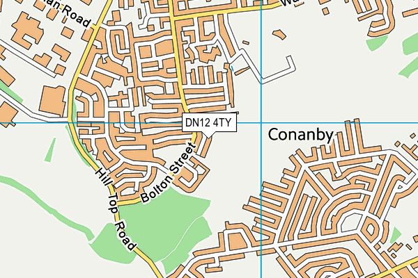 DN12 4TY map - OS VectorMap District (Ordnance Survey)