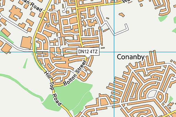 DN12 4TZ map - OS VectorMap District (Ordnance Survey)