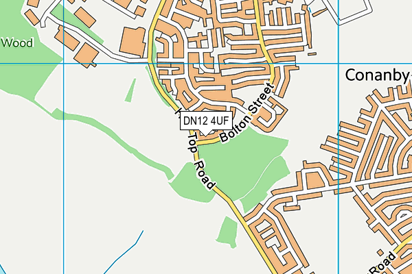 DN12 4UF map - OS VectorMap District (Ordnance Survey)
