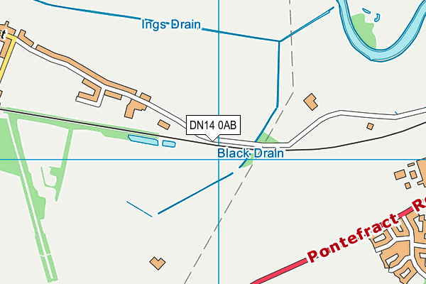 DN14 0AB map - OS VectorMap District (Ordnance Survey)