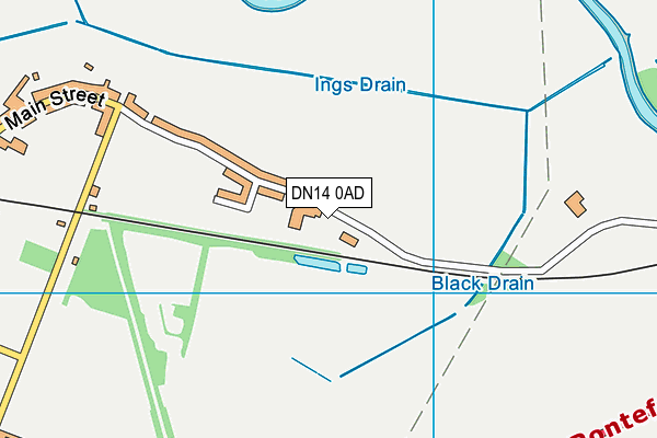 DN14 0AD map - OS VectorMap District (Ordnance Survey)